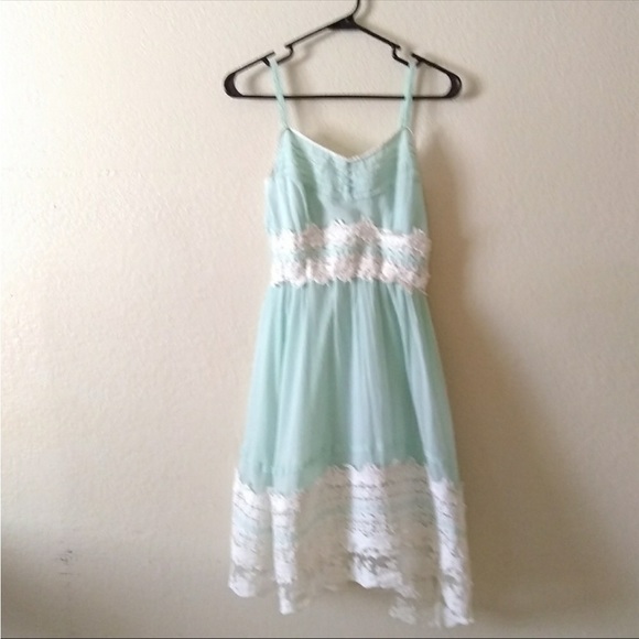 Cottage core light green summer dress - Picture 2 of 6